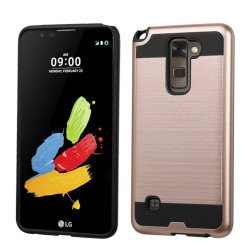 LG Stylo 2 Plus MS550 Iron Shield Hybrid Case (Rose Gold)